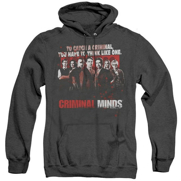 Criminal Minds Think Like One Adult Heather Hoodie Sweatshirt Black