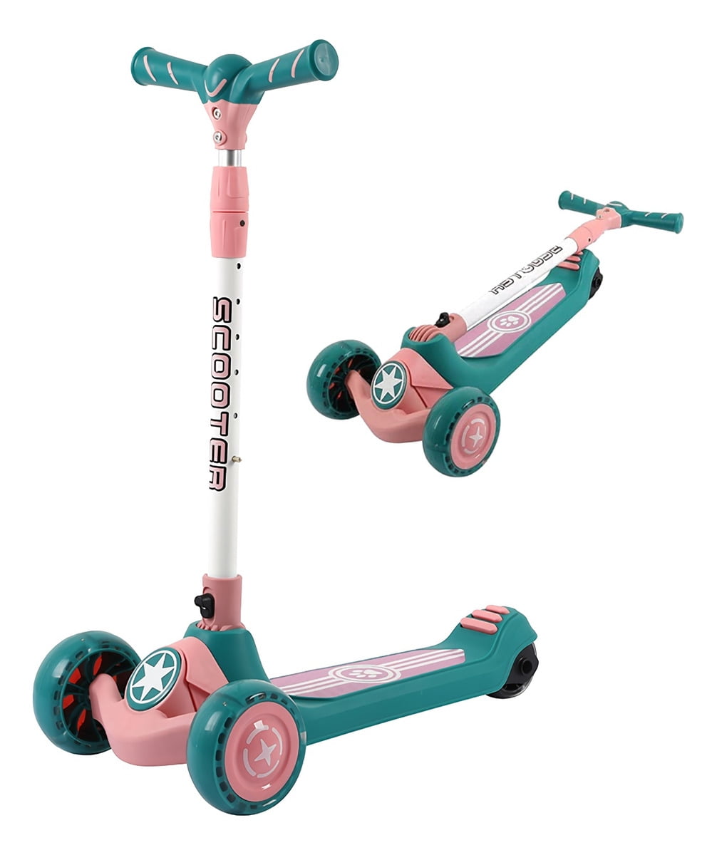 Scooter Patín Del Diablo Plegable AEIOU Verde para Niños Bodega