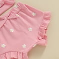thumbnail image 7 of Bagilaanoe 3pcs Newborn Baby Girl Shorts Set Print Sleeveless Romper Tops + Ruffle Shorts + Headband 3M 6M 12M 18M Infant Casual Summer Clothes, 7 of 7