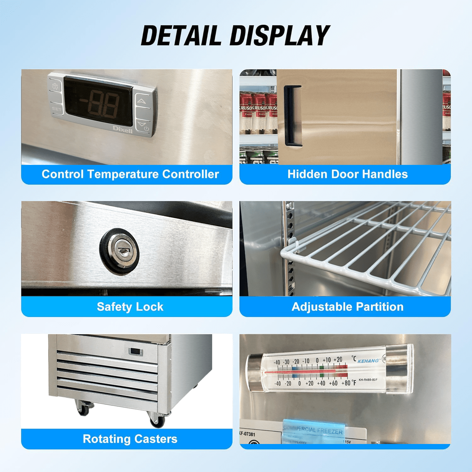 Cooler Depot 27in. 23 Cu.ft Commercial Reach-In Upright Refrigerator, Stainless Steel