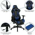 thumbnail image 4 of EMMA + OLIVER Gaming Bundle, Cup Headphone Desk & Reclining Footrest Chair, LeatherSoft, Blue, 4 of 12
