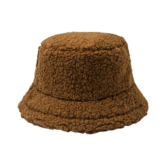 Womens Solid Color Winter Thermal Windproof Bucket Fisherman Hat For Women