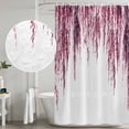 thumbnail image 5 of Pink Shower Curtain, Waterproof Shower Curtains for Bathroom, Summer Botanical Leaves Watercolor Washable Fabric Bathtub Curtain Set Bath Decor with 12 Hooks Stall 36"x72", 5 of 8