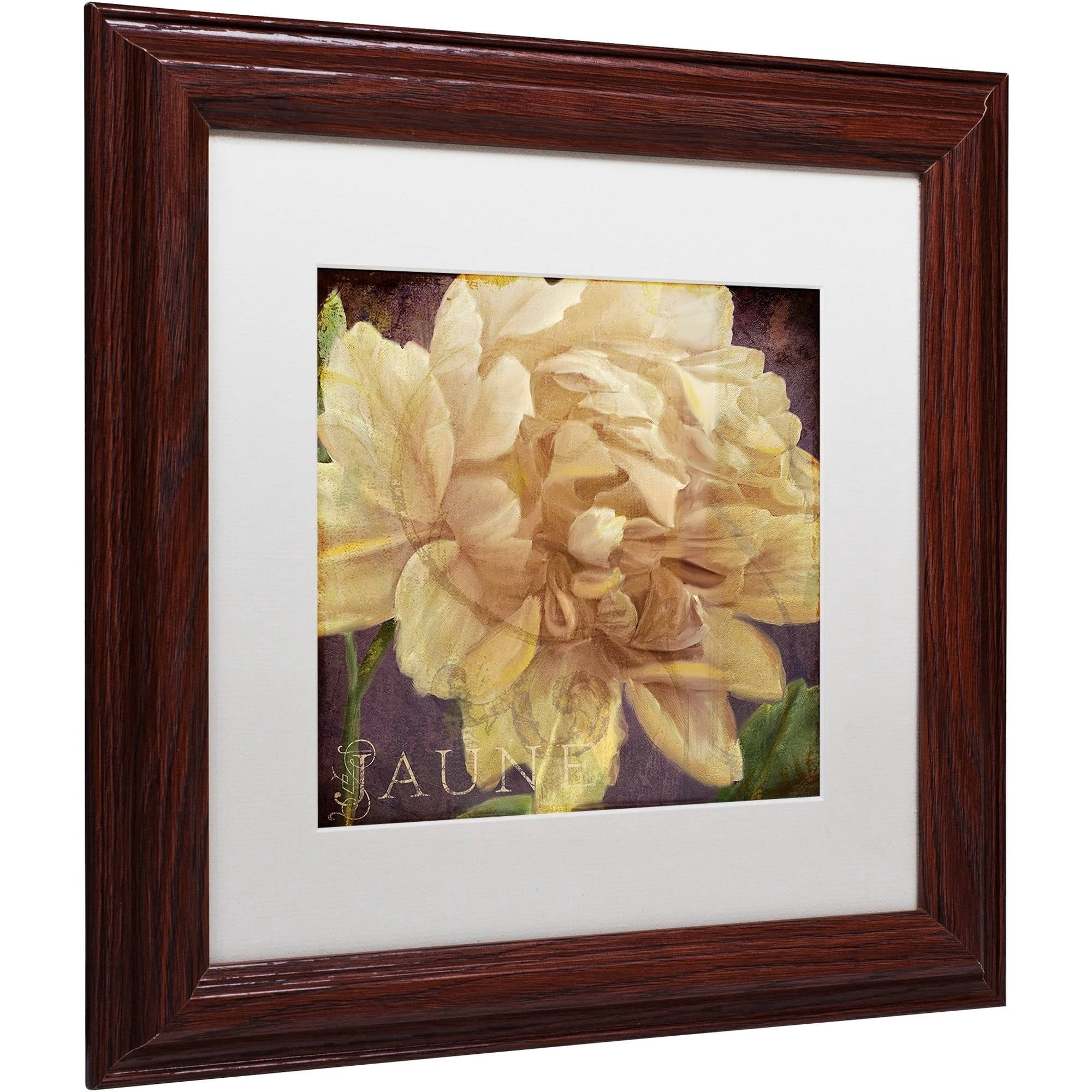 Trademark Fine Art "Jaune" Canvas Art by Color Bakery White Matte, Wood Frame