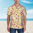 thumbnail image 4 of Daiia Colorful Leaves Hawaiian Shirt for Men Gentle Cotton Regular Short Sleeve Casual-3X-Large, 4 of 9