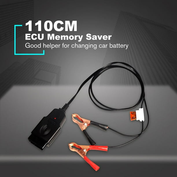 HURRISE Câble d'alimentation d'urgence OBD II Véhicule ECU D'urgence 12 V  Câble D'alimentation Mémoire économiseur auto batterie