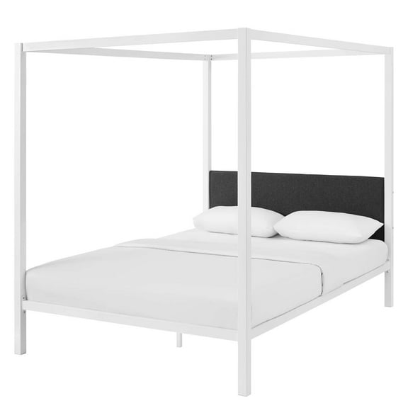 Modern Contemporary Urban Design Bedroom Queen Size Platform Bed Frame, Metal Steel, Multi Grey Gray