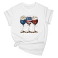 thumbnail image 2 of Soft Graphic T Shirts for Women 4th of July Shirts Women: Summer Short Sleeve T-Shirt American Flag Crew Neck Graphic Tees Tops New White M, 2 of 5