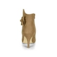 thumbnail image 2 of Unique Bargains Women's Flower Point Toe Size Zipper Stiletto Heel Ankle Boots, 2 of 7