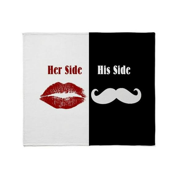 CafePress - Her Side / His Side - Soft Fleece Throw Blanket, 50"x60" for All Ages