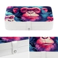 thumbnail image 4 of Monkey Portable PU Leather Earring Holder with Removable Compartment - Includes Bracelet Holder, Necklace Organizer, Jewelry Organizer, 4 of 6