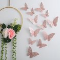 thumbnail image 1 of 72Pcs 3D Butterfly Wall Decor Stickers, Rose Gold Butterfly Decorations 6 Styles 3 Sizes, Butterfly Party Birthday Cake Decorations, Paper Butterflies Wall Decals for Girls, Kids Bedroom, Room Decor, 1 of 9
