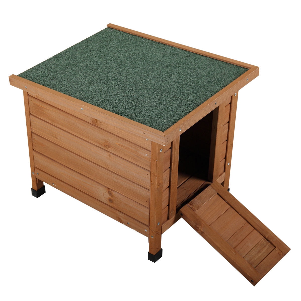Lowestbest Rabbit Hutch, Wooden Rabbit Cage, Pet House Bunny Shelter with Ramp and Opening Roof, Brown Lowestbest Rabbit Hutch, Wooden Rabbit Cage, Pet House Bunny Shelter with Ramp and Opening Roof, Brown