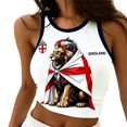 thumbnail image 3 of HUAXUN Women’s England Themed Crop Tank Top, Sleeveless Ribbed Top with Flag Print, Casual Form-Fitting Fan Wear, Breathable Summer Apparel, M-2XL (#017 White,S), 3 of 5