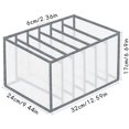 thumbnail image 2 of 6 Grids Washable Clothes Organizer Drawers, Jeans Compartment Storage Box Closet, Folding Clothes Drawer Mesh Separation Box, Nylon Foldable Clothes Storage Box for Home, Bedroom, Dorm Room, 2 of 7