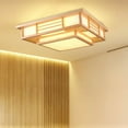 thumbnail image 6 of LED Wood Square Tatami Ceiling Light Fixture Chinese Japanese Grid Lamp w/Remote Pendant Light Fixture Wood Square Japanese Hanging Ceiling Lamp Tatami w/Remote, 6 of 10