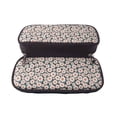 thumbnail image 5 of Lsque Daisies Flowers Printed Big Capacity PU Leather Pencil Case Large Pencil Pouch Stationery Pen Bag Pencil Holder for Teen, 5 of 6