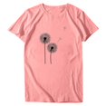 thumbnail image 1 of Blusa de manga corta con cuello redondo y estampado de tallas grandes para mujer OAVQHLG3B Store  lin121212, 1 of 4