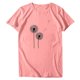 thumbnail image 1 of Blusa de manga corta con cuello redondo y estampado de tallas grandes para mujer OAVQHLG3B Store lin121212, 1 of 4