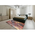thumbnail image 4 of Ahgly Company Indoor Rectangle Mid-Century Modern Khaki Rose Pink Oriental Area Rugs, 2' x 4', 4 of 6