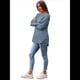 thumbnail image 5 of Camisas de Larga para Mujer, Blusas Tipo Túnica para Mujer, Suéteres Básicos Holgados y Elegantes con Cuello Redondo para Mujer. Azul XL, 5 of 7