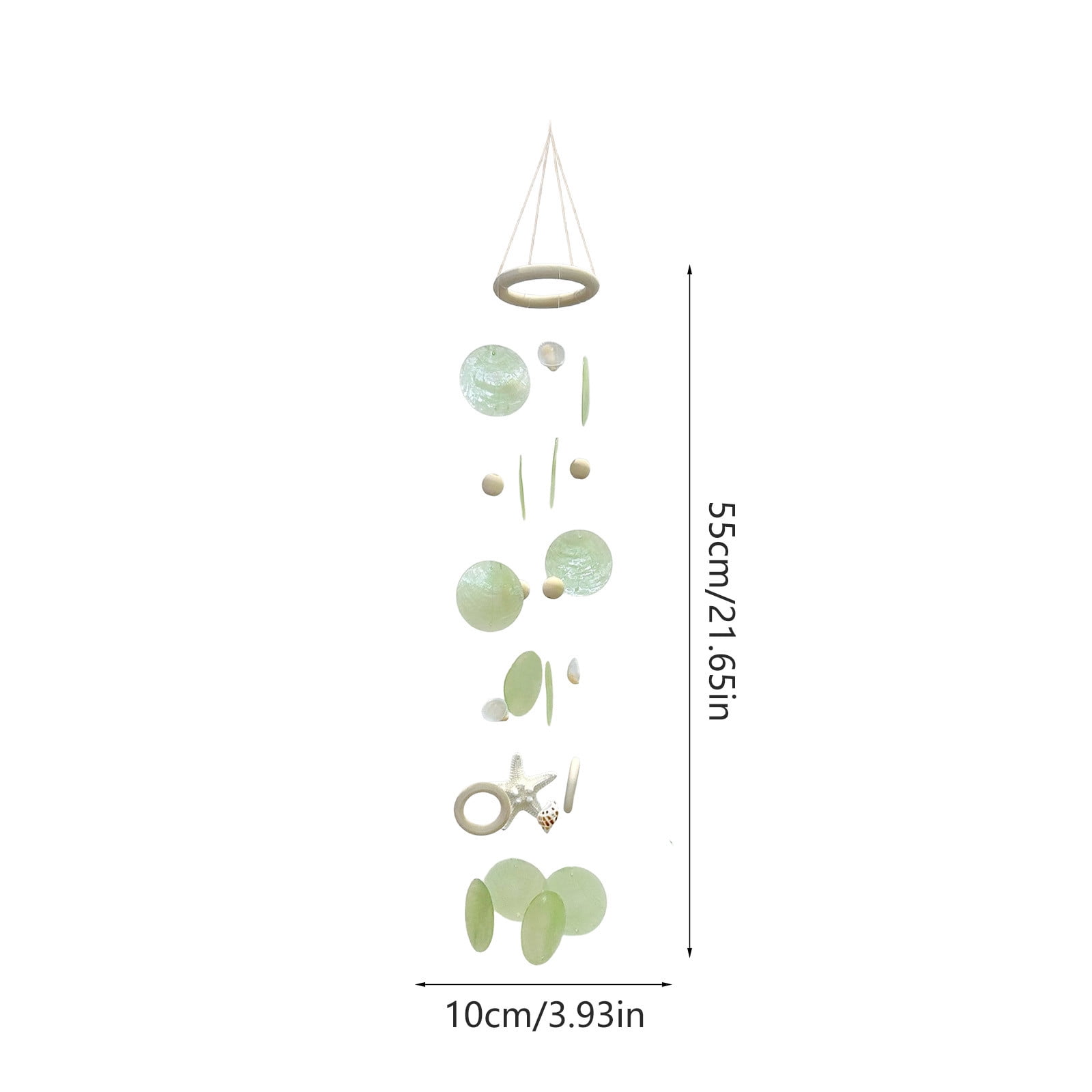 Bzdzmqm under $5 Shell Wind Chime, Sea Shell Wind Chime, Coastal Home Decor, Beach Themed Wind Chime, Outdoor Garden Decor, Balcony Hanging Ornament, Relaxing Wind Bell
