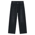 thumbnail image 1 of Pantalones vaqueros negros y grises de pierna ancha personalizados Four Seasons para hombre, 1 of 5