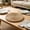 Yellow B, variant on Natural Woven Round Placemat Heat Resistant Table Pad 3.9 x 3.9 x 1.2 Inch Yellow Willow 1 Pack