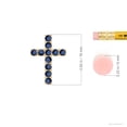 thumbnail image 3 of ANGARA Natural Flat Prong-Set Blue Sapphire Cross Pendant in 14K Yellow Gold for Women (Size-2mm) | September Birthstone, Anniversary, Jewelry Gift for Women | Natural Blue Sapphire Necklace, 3 of 8