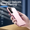 thumbnail image 5 of Jiahe Cover For Samsung Galaxy S22 6.6 inch Case,Slim Shockproof Soft TPU Bumper Hard PC Back Dual Layer Protection Cover,Support Wireless Charging,Pink, 5 of 7
