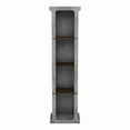 thumbnail image 2 of Furniture of America Kirk 4-Shelf Wood Television Stand Tower, Cement, 2 of 11