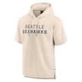 thumbnail image 2 of Men's Fanatics Cream Seattle Seahawks Elements Future Ground Lettering Short Sleeve Pullover Hoodie, 2 of 3