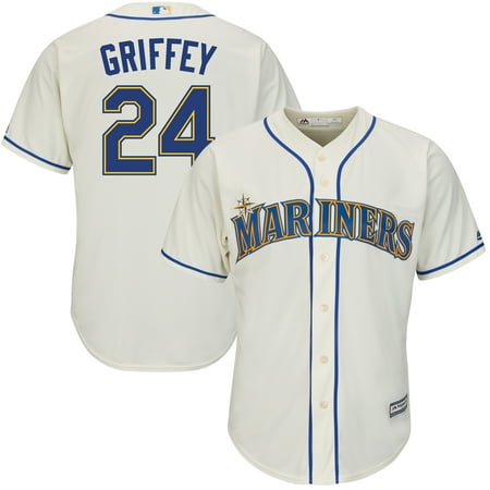 Majestic Mlb Custom Replica Jerseys - Ken Griffey Jr. Seattle Mariners Majestic Alternate Official Cool Base Replica Player Jersey - Cream