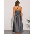 thumbnail image 3 of DARING DIVA Casual Spaghetti Strap Flowy Smocked Maxi Dress XS Black, 3 of 6