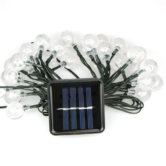 Globe Solar String Lights, 30 Crystal Ball Outdoor String Lights for Garden Gazebo Patio Decoration