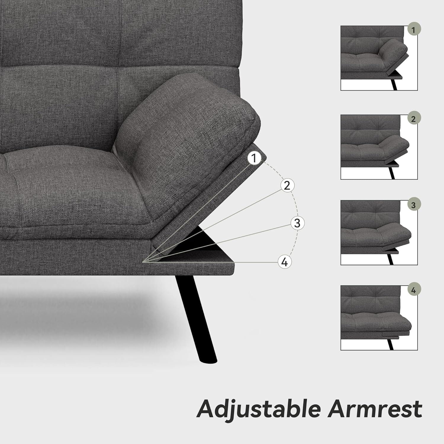 Convertible Futon Sofa Bed, 71" Comfy Loveseat Sleeper Sofa, Thicken Cushion, Comfy Velvet Twin Size Futon Couch Bed for Small Space Bedroom Dorm Office