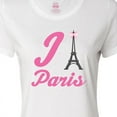 thumbnail image 4 of Inktastic I Love Paris Eiffel Tower Women's T-Shirt, 4 of 5