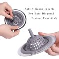 thumbnail image 2 of Stainless Silicone Kitchen Sink Strainer,Drain Protector,Prevent Clogging,Large Wide Rim 4.5 inch Diameter,Tools Home Improvement,pack of 2 (Gray), 2 of 5