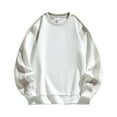 thumbnail image 4 of Riecok Oversized Sweatshirt for Men Crewneck Long Sleeve Basic Pullover Tops Solid Color Baggy Athletic Clothes, 4 of 8