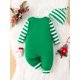 thumbnail image 4 of Infant Toddler Boys And Girls Spring And Autumn Letter Print Cute Christmas Long Sleeve Romper & Hat 2pcs Set, 4 of 5