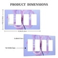 thumbnail image 3 of Bright Purple Flower Switch Cover Decorative Wall Plate / 4-Gang Screwless / Standard Size 4.5x8 in, 3 of 5