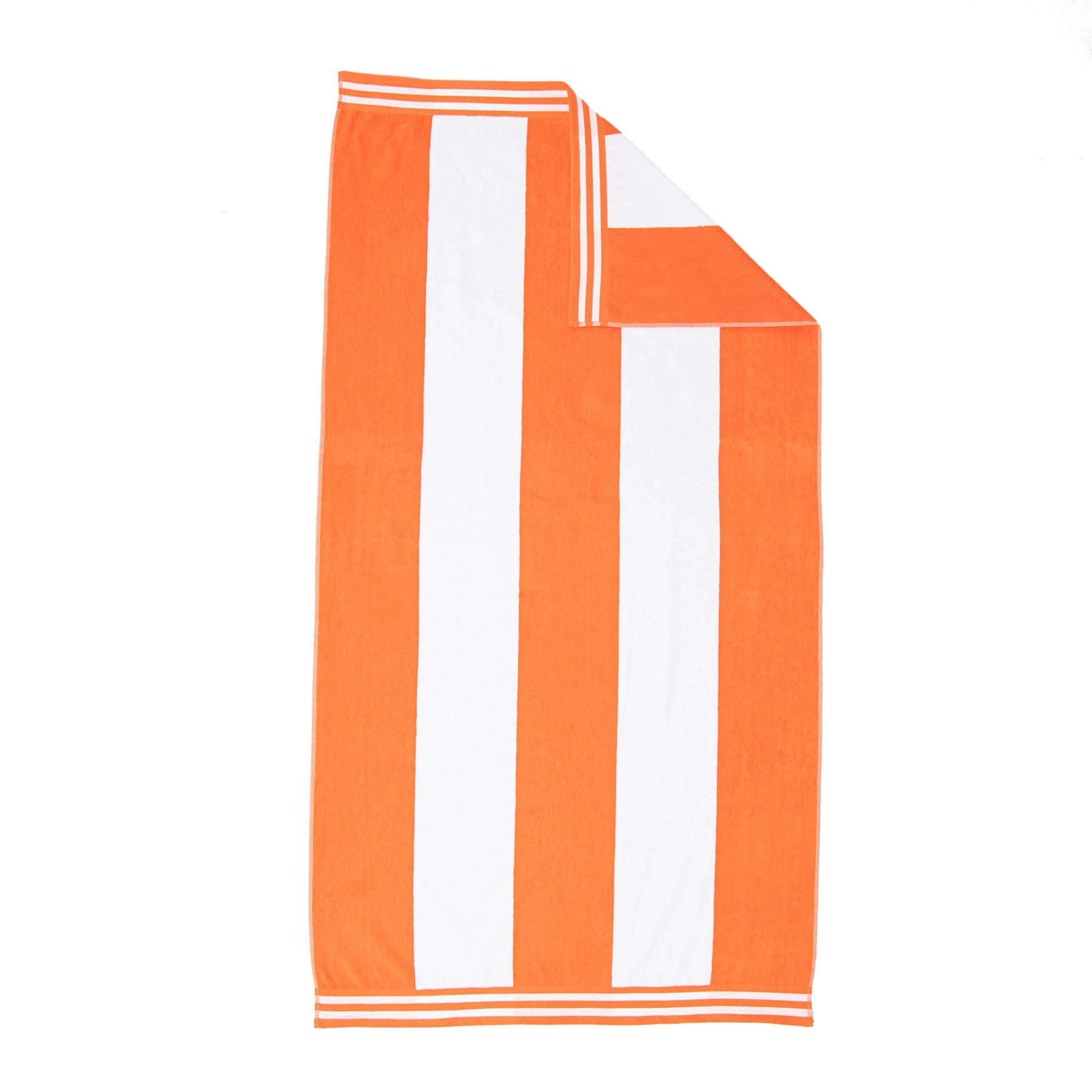 BNM Cabana Stripes Oversized Beach Towel, 34 x 64, Orange