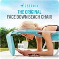 thumbnail image 3 of Ostrich The Ladies Comfort Lounger, Foldable Beach Pool Tanning Chair, Aqua, 3 of 10