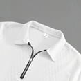 thumbnail image 4 of Royisotas Shirts for Men Zipper Long Sleeve Shirt Business Polo Collared Mens Tops, 4 of 6