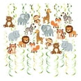 thumbnail image 1 of JIEMUCES Cartoon Animal Hanging Decoration Vibrant Color Foil Ceiling Hanging Swirls Streams Party Banner Decor for Party Events, 1 of 7