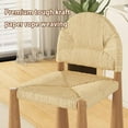 thumbnail image 3 of Rope Woven Single Back Dining Chair, Modern Dining Chairs, Minimalist Retro Solid Wood Accent Chairs, Creative Desk Chair, Woven Makeup Chair(Brown), 3 of 6