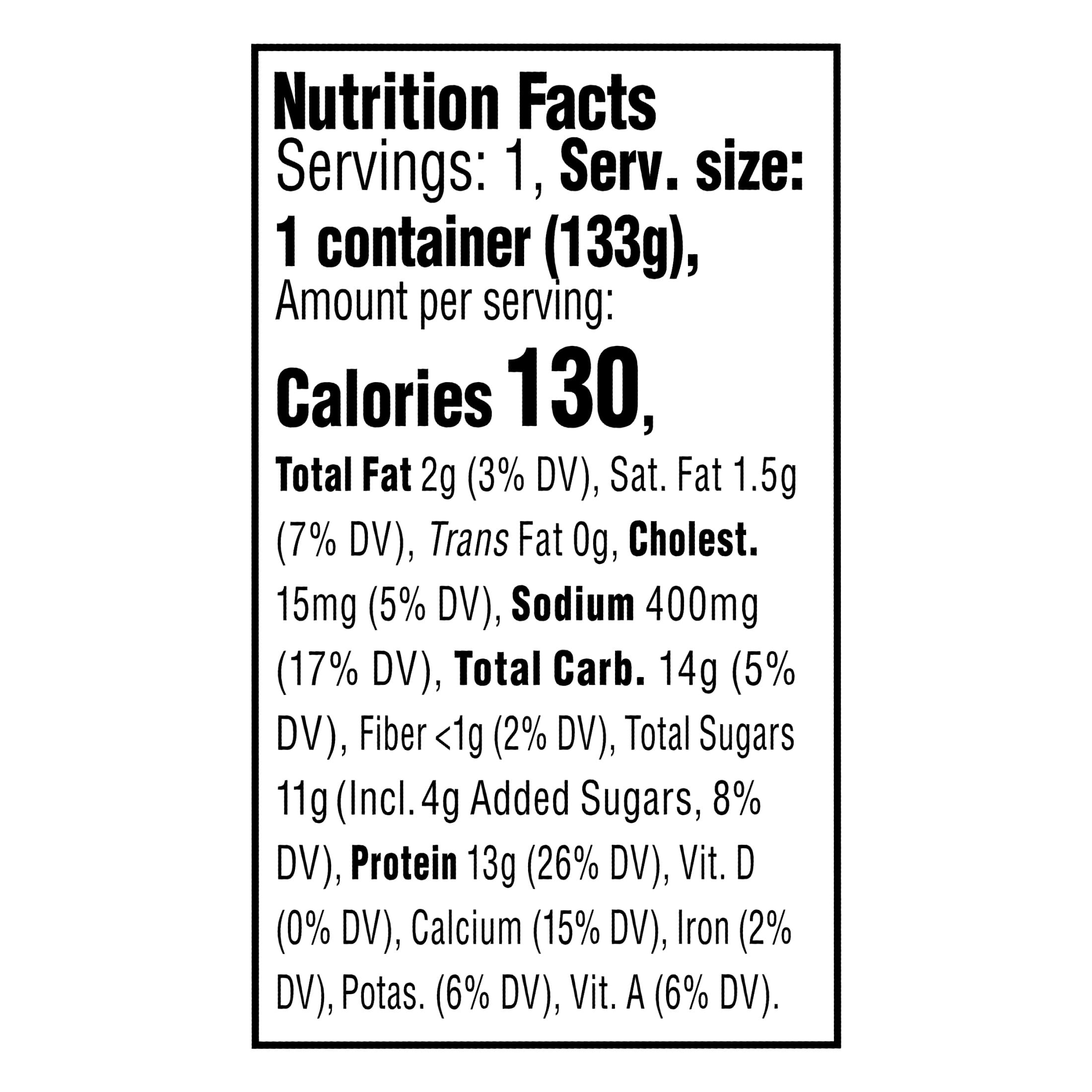 Breakstone's Cottage Cheese Doubles With Pineapple, Lowfat 2% Milkfat, 4.7 oz Cup, 13g of Protein Per Serving