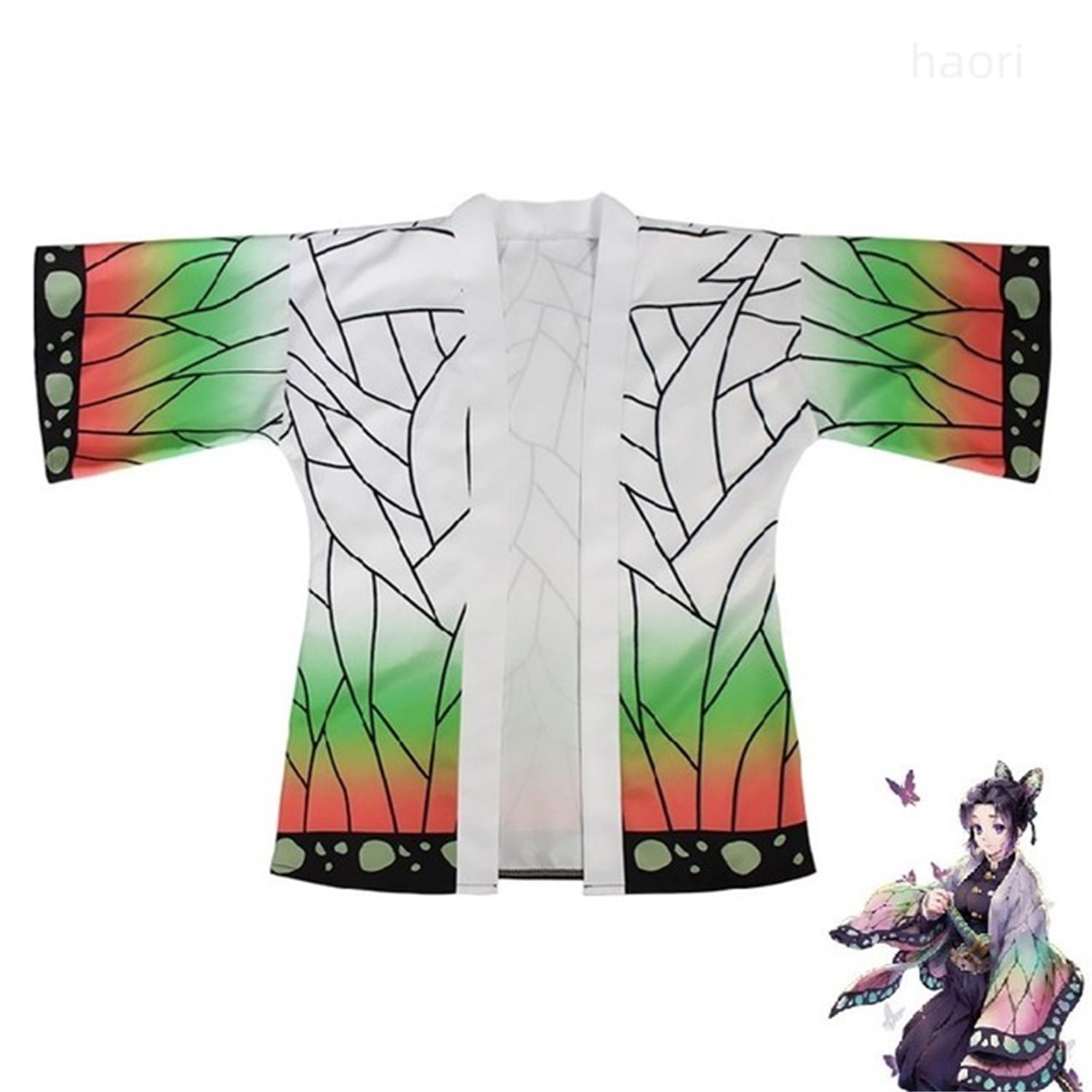 Animation Demon Killer Kimono Without Yaiba Kochou Shinobu Kamado Tanjirou  Cosplay Cloak Earring Belt Kimono Halloween Carnival Set(Child 100) -  Walmart.com