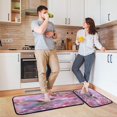thumbnail image 6 of 2-Piece Kitchen Rugs Set Non-Slip Mats Carpet Floor for Kitchen, Bathroom (19.7"x27.6" & 19.7"x47.2") Beautiful Pink Hummingbird, 6 of 7