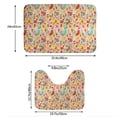 thumbnail image 3 of Honeii Colorful Chicken Pattern Bathroom Anti-Skid Pad Bathroom Mat Vintage Seamless Pattern Not-Slip Toilet Rug Set, 3 of 6